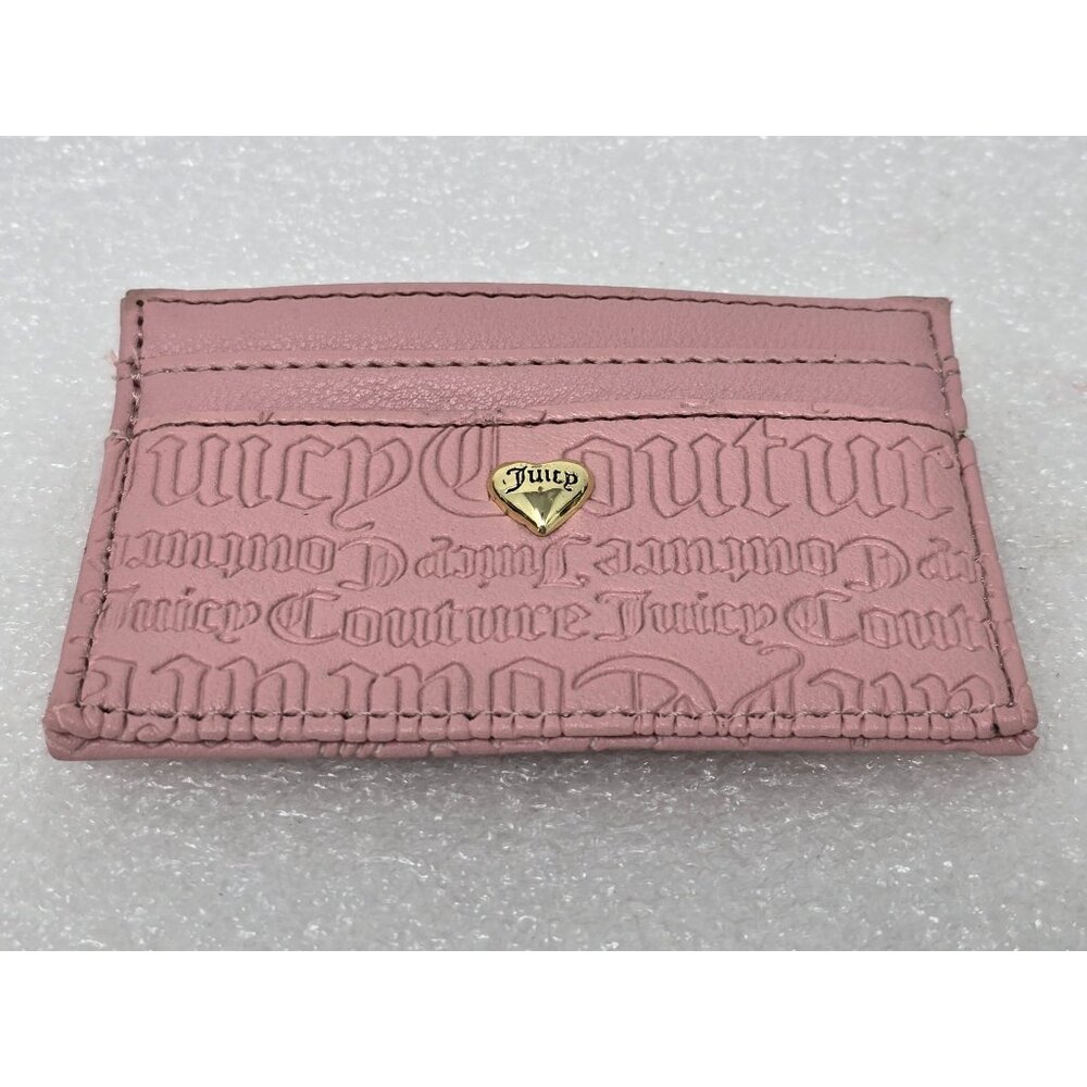 Juicy Couture Pink Card ID Holder Wallet Slim Design
